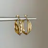 Pendientes de Metal Escalonados con Textura Geométrica Escarchada para Mujer, Estilizados Exagerados, Pendientes y Aretes de Moda Exquisitos y Modernos