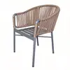 Silla de Ratán Silla de Respaldo para Ocio en el Patio Silla Tejida de Ratán para Balcón Exterior Muebles Tejidos de Ratán Grandes y Planos para Terraza de Villa
