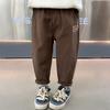 Pantalones para Niños Otoño 2025 Estilo Nuevo Primavera y Otoño Infantil Pantalones Deportivos de Chándal Modernos Pantalones Casuales de Color Sólido Estilo Urbano para Niños
