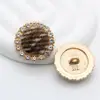 Nuevos Botones Metálicos de Felpa, Botones de Alta Gama Incrustados con Diamantes Estilo Chanel, Accesorios para Abrigos y Gabardinas, En Stock