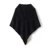 Bufanda Grande Triangular de Cachemir 100% Puro Estilo Nuevo Otoño e Invierno Cepillado Real Chal para Hombro y Cuello Pañuelo Exterior para Cheongsam