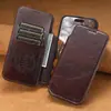 Adequado para Capa de Celular Iphone18Promax, Capa Flip, Porta-Cartão, Suporte de Carregamento Sem Fio Magnético Magsafe Capa de Couro