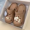 Estilo Ins Amor Cachorro Cómodos Plataforma Aumentada Zapatos con Agujeros Estilo Deportivo Dibujos Animados Sandalias de Playa para Mujer Verano