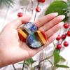 Piedra de descompresión colorida de cristal natural para pulgar, placa de masaje con forma de pulgar, de gran venta transfronteriza.