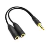 Cable de audio de 3.5 mm uno a dos línea de acoplamiento línea de compartir auriculares 1-dos línea de extensión uno Revolución dos divisor madre