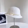 Chapéu Bucket com Borda de Laço de Seda e Linho Decorativo em Renda para Mulheres, Chapéu de Feltro de Lã Australiana de Inverno, Chapéu de Pescador Versátil e Estiloso