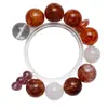 [Día Soleado Multicolor] Pulsera de Cristal Natural Ágata Amarilla Pulsera de Cristal Fantasma Blanco para Mujeres Pulsera Versátil Regalo Venta al por Mayor