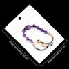 2048-Amatista Natural Campana de Cobre Pulsera Tejida Piedra Ojo de Tigre Cuenta Redonda Cristal en Polvo Jade Dongling Ovalado