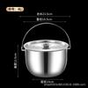 Olla para Filtro de Aceite de Acero Inoxidable Transfronteriza Engrosada con Tapa y Asa Cuenco para Manteca Sartén Profunda para Freír Hogareño Batidor de Huevos Tanque de Almacenamiento de Aceite