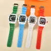 Suministros del Fabricante Nuevo Reloj Hueco Personalizado de Cabeza de Tigre Cerámica Aceite Movimiento Mecánico Unisex