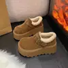 Zapatos de algodón estilo Birkenstock de suela gruesa para mujer, nueva colección invierno 2026, con forro de felpa añadido, suelas más gruesas, diseño que aumenta la altura y efecto adelgazante, botas de nieve con plataforma estilo Birkenstock para mujer