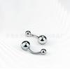 Anillo para el ombligo de titanio aleación G23 de doble bola con rosca externa F-136 bola de titanio clavo para el ombligo perforación corporal piercing joyería para el ombligo