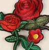 Etiqueta de bordado por computadora, etiqueta de tela con rosas, estilo popular europeo y americano, pegatinas de parche DIY para zapatos y sombreros, accesorios de ropa, pegatinas de tela bordadas