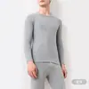 Conjunto de ropa interior térmica para hombre de algodón puro Clase A, engrosado para otoño e invierno, capa base ajustada, tops y pantalones de otoño, todo de algodón, talla grande para hombre