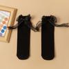 Calcetines de Novio Algodón Egipcio Lazo Grande Estilo Lolita Rectos para Hombres y Mujeres Boca de Burbuja Fabricante Venta al por Mayor