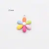 Flor de Color Resina Cactus Aguacate Zanahoria Colgante DIY Pendientes Hechos a Mano Llavero Accesorios Colgante