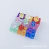 Ornaments Luminescentes Cubo de Gelo 1,4mm para Jardinagem, Aquários, Tanques de Peixes, Paisagismo, Pedras Coloridas Quadradas, Garrafas de Desejo, Partículas que Brilham no Escuro