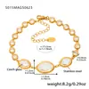 Azucarero Joyería Exquisita Europea y Americana Acero Inoxidable Piedra de Cristal Tobillera Combinación Verano Simple Lujo Ligero Versátil Accesorios para el Pie Venta al por Mayor
