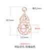 Colgante de Plata Esterlina S925 Soporte Vacío Femenino Estilo Calabaza Plata Antigua DIY Incrustado Cera de Abejas Ámbar Jaspe Colgante Soporte de Plata