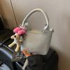 Bolsa Feminina 2025 Nova Verão Versátil Moda Transversal de Ombro Único Estilo Coreano Bolsa Balde de Mão