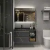 Gabinete de Baño de Pizarra Personalizado Lujo Moderno Simple Combinación de Gabinete para Lavabo de Baño Juego de Baño