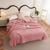 Manta de Tafetán de Color Sólido de Doble Capa con Diseño de Mariposa, Engrosada para Invierno, Manta Cálida, Manta para Siesta, Manta Decorativa para Sofá Individual, Cubierta de Cama