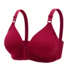 Especial internacional para tamanhos grandes com botões frontais, sem aro, fino, push-up, para seios grandes e pequenos, respirável, lingerie, sutiã feminino