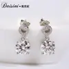 Luxo Leve Brincos de Diamante de 4 Quilates Cor D Diamante Moissanite Brincos Femininos Elegantes Moda Brincos de Prata Esterlina S925 High-end Versátil