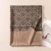Bufanda de Cachemira Delgada Estampada de Primavera, Bufanda Larga 100% Cachemira Peinada con Borlas Cortas, Tacto de Alta Calidad, Chal para Aire Acondicionado, Regalo para Mamá
