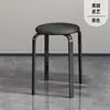 Banqueta de Luxo Leve Estilo Italiano, Pequena Banqueta Redonda para Uso Doméstico, Banqueta Tendência para Mesa de Jantar, Banco Empilhável Moderno Minimalista para Sala de Estar, Banqueta Baixa