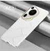 O Novo é Adequado para Capa de Celular Huawei P70Ultra Xadrez Couro Liso Pura70Ultra Anel Metálico na Lente Capa Protetora