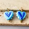 Colar com pingente de vidro irregular de contas coloridas estilo Ins, acessório de chaveiro, acessórios de joias DIY de aço inoxidável