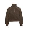 Ropa de Yoga Cálida de Media Cremallera para Otoño e Invierno para Mujer Ropa Deportiva para Correr Fitness Sudadera con Cuello Alto Forro Polar Holgada Suave