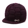 Gorros para Mujeres de Mediana Edad y Mayores, Gorros de Lana de Invierno, Gorros de Madre de una Sola Pieza Engrosados y de Terciopelo, Gorros de Punto Cálidos para Otoño e Invierno Venta al por Mayor