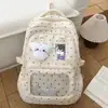 Mochila Estudantil Estampada Mochila de Bolinhas Mochila de Viagem Grande Capacidade Bolsa Ita Bolsa Ita Transparente Bidimensional Bolsa de Estudante
