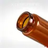 Frasco Marrón Personalizado de 5-30g para Crema con Tapa Despegable, Botella Dispensadora de Mascarilla, Frasco Pequeño, Botella Transparente de Boca Ancha, Botella de Doble Sello
