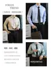 [100% Algodón Puro] Camisa de Manga Larga de Color Sólido de Alta Gama Lista para Usar, Sin Planchar, para Hombre, Ropa de Trabajo Ligera para Negocios, Camisa Anti-Arrugas