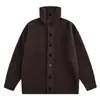 Cardigan de Tricô Gola Alta Meia Damasco Masculino Estilo Retrô Americano Preguiçoso Tricô Outono e Inverno Solto Manga Longa Tricô