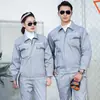 Roupa de Trabalho Antiestática para Primavera e Outono, Roupa de Trabalho Protetora para Outono e Inverno para Postos de Gasolina, Conjunto de Manga Longa para Proteção Química e Uso em Oficina