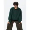 Sudadera de cuello redondo con bordado pesado de corte ajustado estilo americano para hombre, moderna para primavera y otoño 2026, top pullover versátil deportivo retro