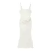 Comércio Exterior Transfronteiriço Roupas Femininas 2026 Novo Estilo Moda Europeia e Americana Elegante Sexy Sem Mangas Bodycon Vestido com Amarração na Cintura