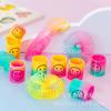 Círculo Arco-Íris Sorridente Transfronteiriço 3,2X3,5Cm Empilhável Círculo Colorido Círculo de Mola Brinquedo Infantil Nostálgico Fabricante Atacado