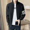 Novedad Otoño/Invierno 2026 Suéter de Punto para Hombre con Cuello Alto, Cremallera y Bloques de Color, Cárdigan de Punto Moderno Ajustado, Ropa de Abrigo, Moda para Hombre