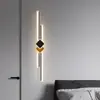 Lámpara de Pared para Fondo de TV de Sala de Estar Modelo Nuevo 2025 Nublada, Lámpara Larga Estilo Italiano para Mesita de Noche de Dormitorio Principal, Escaleras y Pasillo