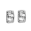 Pendientes Metálicos de Acero Inoxidable de Diseño Exagerado Círculo Grande Cara Ancha Pendientes con Sentido del Diseño Pendientes Retro Pendientes para Mujer de Oro de 18 Quilates