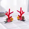 Diadema de Navidad para niños, par de pinzas para el pelo, pinza de asta, diadema de flor linda para niños, diadema de Navidad DIY