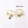 Anillo de Mariposa Explosiones de Amazon Anillo de Oro de Moda Anillo para Mujer Joyería Europea y Americana Anillo de Mujer con Pedrería Moda Apertura