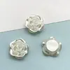 Novos Acessórios de Joias Camélia Rosa com Borda Bronzeada DIY Acessórios para Grampo de Cabelo Pulseira Acessórios para Brincos Acessórios para Grampo de Cabelo