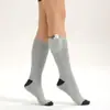 Calcetines de calefacción exterior con temperatura ajustable para explosiones transfronterizas calcetines eléctricos de calefacción de tubo largo cálidos calcetines eléctricos de calefacción de carga calentamiento de pies Dios