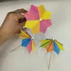 Sombrilla de Papel de Flor Pastel de Fruta Bebida de Cóctel Decoración Inserto de Sombrilla Letrero Letrero de Vino Letrero de Fruta Color Octagonal Pequeña Sombrilla Letrero